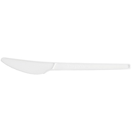 Biodegradable and Compostable CPLA Cutlery Knife (Pack of 50) ZHGCPLA-K