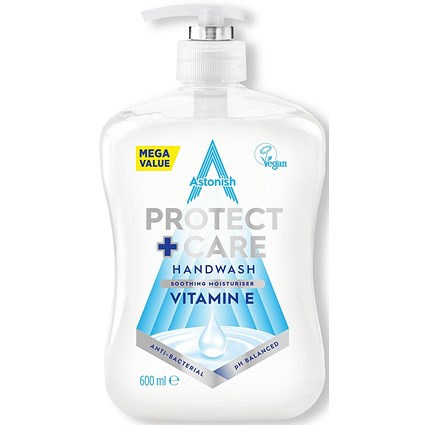 Protect and Care Antibacterial Handwash Vitamin E 600ml (Pack of 12)