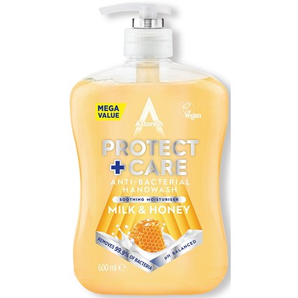 Protect and Care Antibacterial Handwash Milk and Honey 600ml (Pack of 12)
