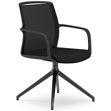 Atelier CT Black Swivel Visitors Chair