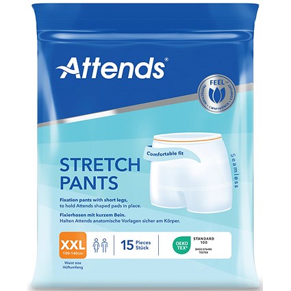 Attends Stretch Boxer Pants XXL x10 Pack of 15