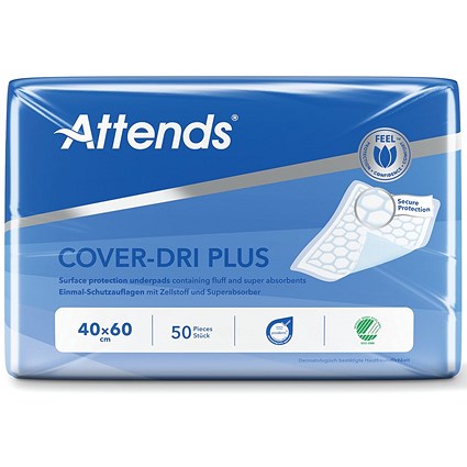Attends Cover-Dri Bed Pad 400x600mm Plus x6 Pack of 300
