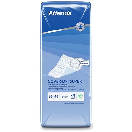 Attends Cover-Dri Bed Pad 600x900mm Super x4 Pack of 50