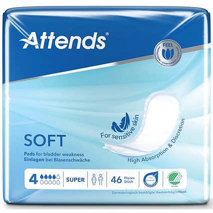 Attends Soft Sanitary Pads Size 4 Super (Pack of 46)