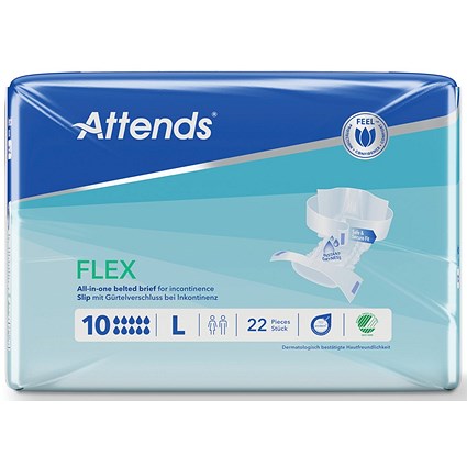 Attends Flex Nappies Size 10L x2 Pack of 22