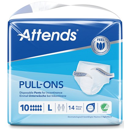 Attends Pull-Ons Incontinence Pants Size 10L x4 Pack of 14