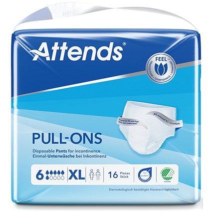 Attends Pull-Ons Incontinence Pants Size 6XL x4 Pack of 64