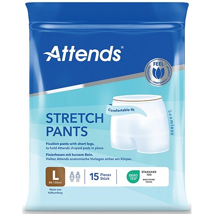 Attends Stretch Boxer Pants L x12 Pack of 15