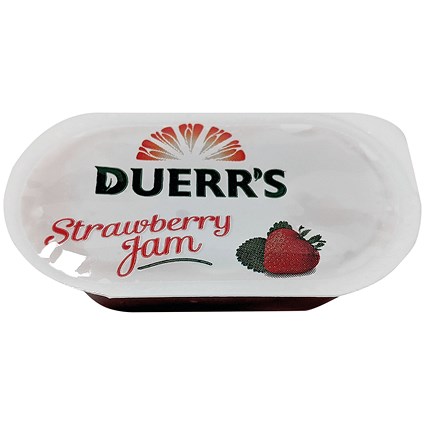 Duerrs Strawberry Jam Tubs, 20g, Pack of 96