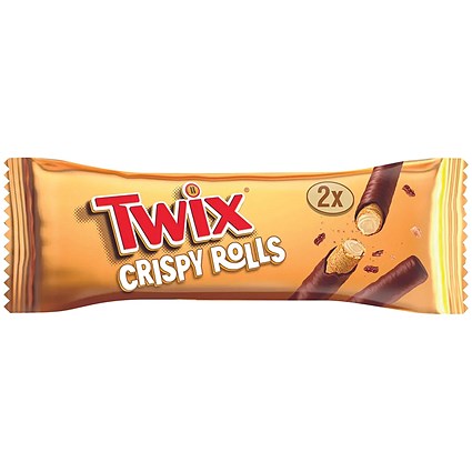 Twix Chocolate + Caramel Crispy Rolls, 22.5g, Pack of 24