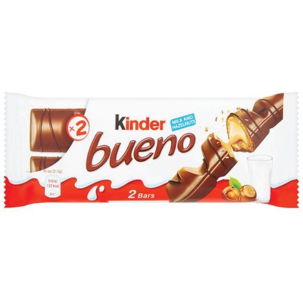 Kinder Bueno Duo Milk Chocolate Bar Pack of 30