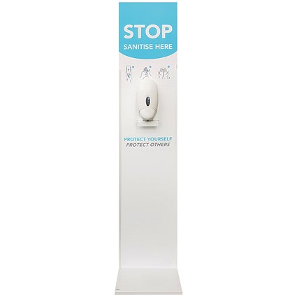 Floor Standing Hand Sanitiser Dispenser 8 Units White 921410