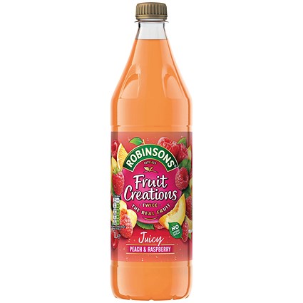 Robinsons Fruit Creations Peach & Raspberry Squash, 1 Litre Robinsons Fruit Creations Peach & Raspberry Squash, 1 Litre