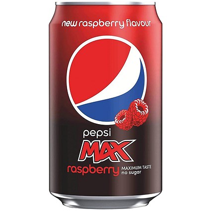 Pepsi Max Raspberry - 24 x 330ml Cans