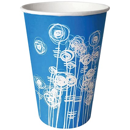 Aqua Swirl Paper Water Cup, 199ml, Blue, Pack of 100