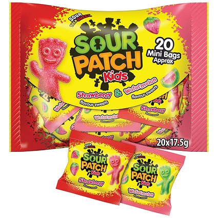 Cadbury Sour Patch Treatsize Bag Strawberry/Wmelon Pack of 20