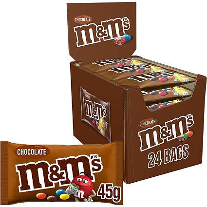 M&M's Milk Chocolate Bites Bag, 45g, Pack of 24