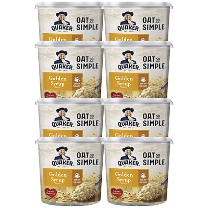 Quaker Oat So Simple Golden Syrup Porridge Pot, Pack of 8