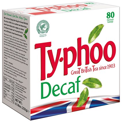 Typhoo Decaf Tea Bags, Pack of 80