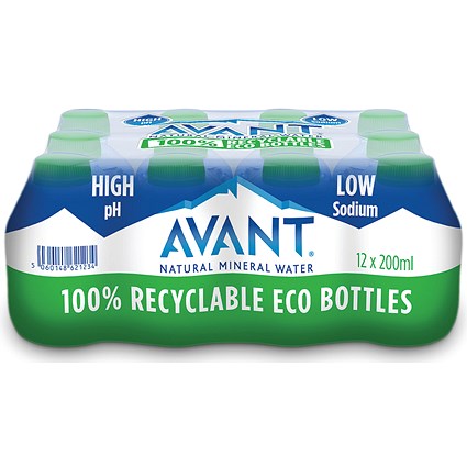 Avant Natural Mineral Still Water, Plastic Bottles, 200ml, Pack of 12