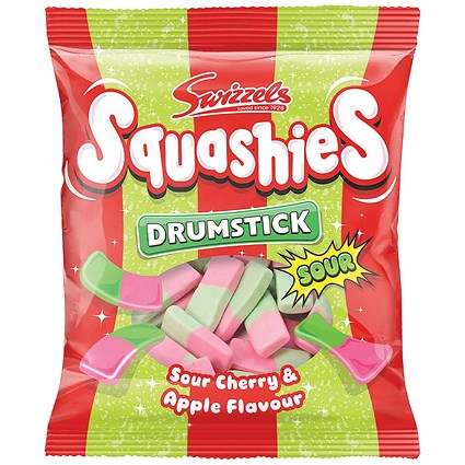 Swizzels Squashies Drumstick Sour Cherry and Apple 120g Bag