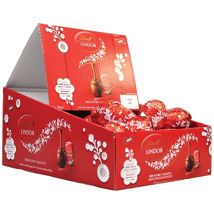 Lindt Lindor Milk Chocolate Egg 28g (Pack of 48)