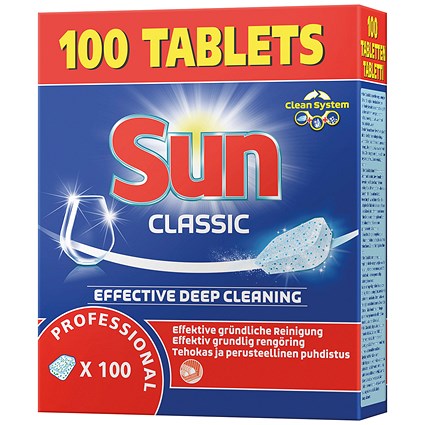 Diversey Sun Professional Dishwasher Tablets, Pack of 100