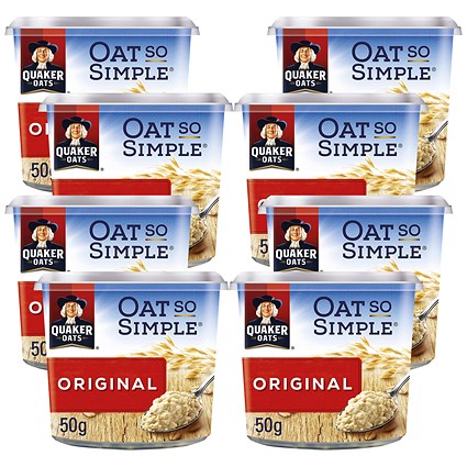 Quaker Oat So Original Syrup Porridge Pot, Pack of 8