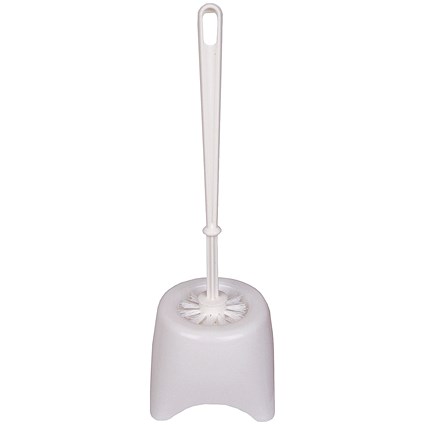 2Work Toilet Brush and Holder White AU91659