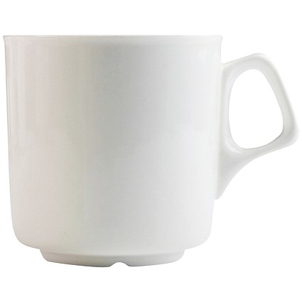 Cafe Mug, 300ml, White, Pack of 24