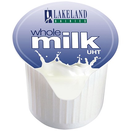 Lakeland UHT Whole Milk Pots, 12ml, Pack of 120