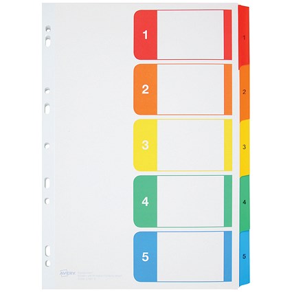 Avery Readyindex Extra Wide 1-5