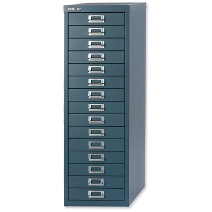 Bisley SoHo 15-Drawer Cabinet - Doulton Blue