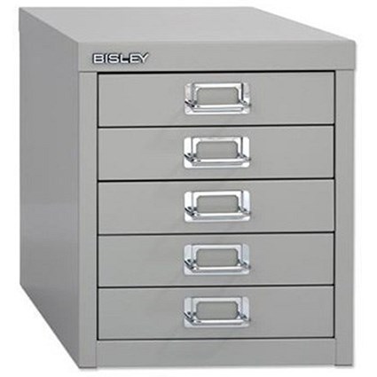 Bisley SoHo 5-Drawer Cabinet - Silver