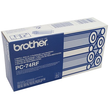 Brother PC74RF Black Fax Ribbon (Pack of 4)