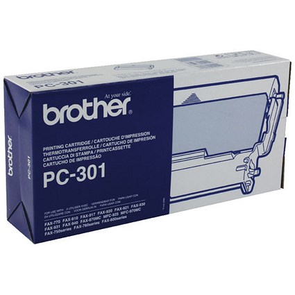 Brother PC-301 Black Thermal Fax Ribbon