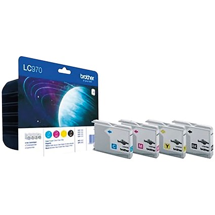 Brother LC970VALBP Inkjet Cartridge Value Pack - Black, Cyan, Magenta and Yellow (4 Cartridges)