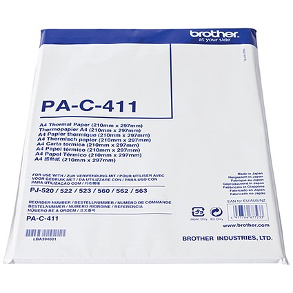Brother PAC411 Thermal Transfer Paper A4 Pack of 100