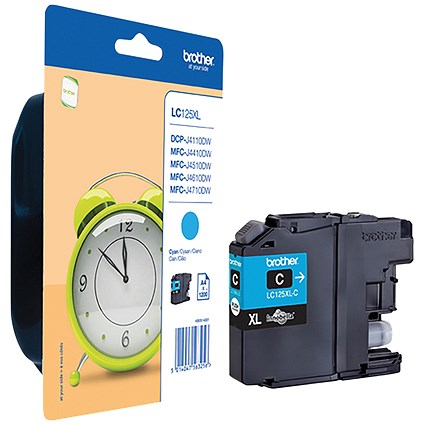 Brother LC125XLC Cyan High Yield Inkjet Cartridge