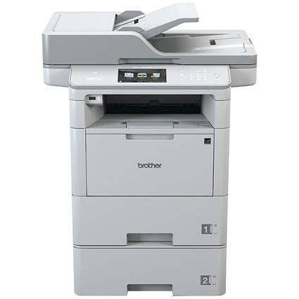 Brother MFC-L6900DWT A4 Wireless All-In-One Mono Laser Printer, White