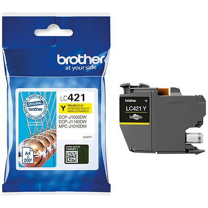 Brother LC421Y Inkjet Cartridge Yellow LC421Y