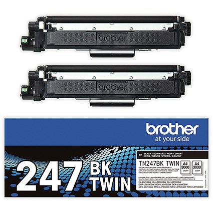 Brother TN-247BKTWIN Toner Cartridge HY Black Twinpack TN247BKTWIN
