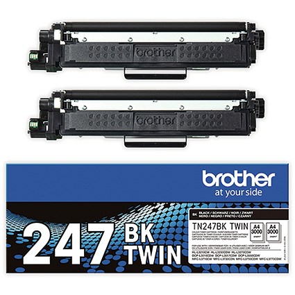 Brother TN-247BKTWIN Toner Cartridge Twin Pack High Yield Black TN247BKTWIN