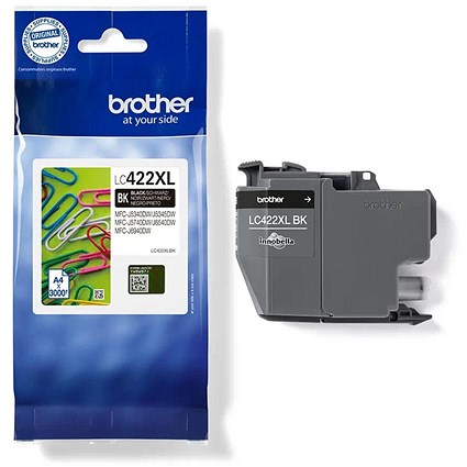 Brother LC422XLBK Inkjet Cartridge High Yield Black LC422XLBK