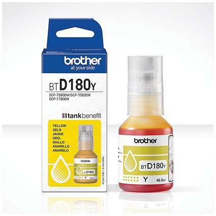 Brother Ink Bottle Super High Yield Yellow BTD180Y