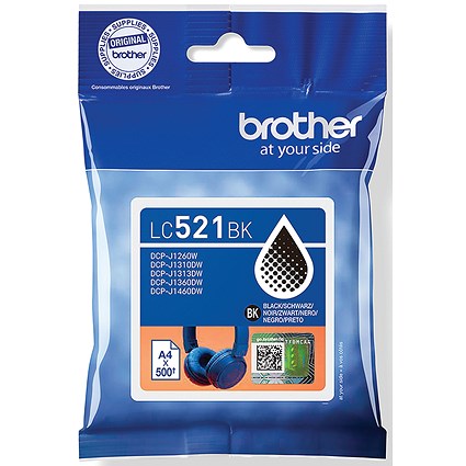 Brother LC-521Bk Black Ink Cartridge LC521BK