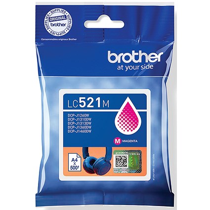 Brother LC-521M Magenta Ink Cartridge LC521M