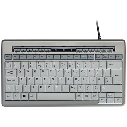 Bakker Elkhuizen S-board 840 Compact Keyboard, Wired, Grey
