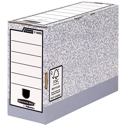 Fellowes Bankers Box Transfer Files, Foolscap, 120mm, Pack of 10