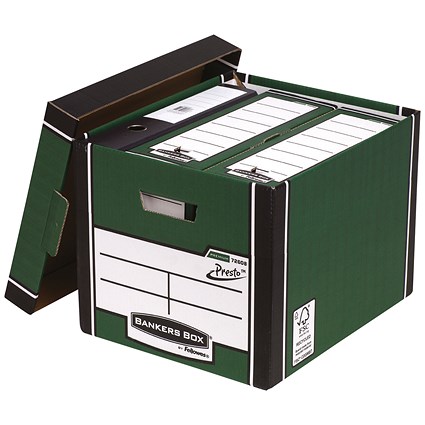 Fellowes Premium Archive Bankers Box, Green & White, Pack of 10